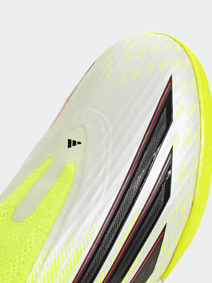 adidas Yellow F50 League Laceless Turf Football Kids Trainers image 9
