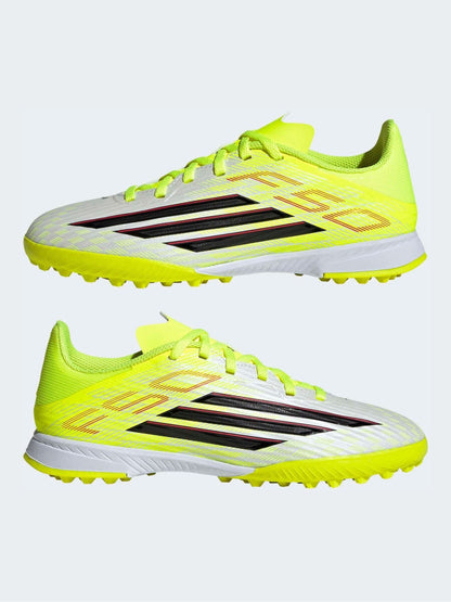 adidas Yellow Kids F50 League Turf Football Trainers image 2
