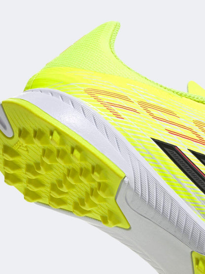 adidas Yellow Kids F50 League Turf Football Trainers image 3
