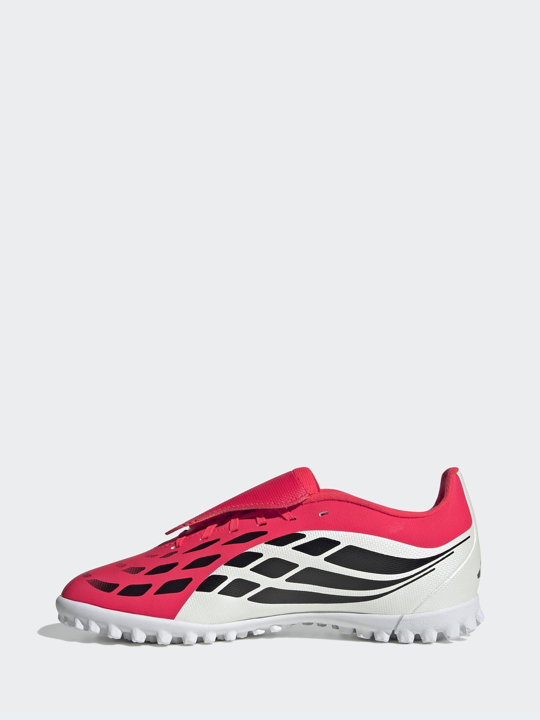 adidas Red Predator Club Fold-Over Tongue Turf Football Kids Trainers image 2