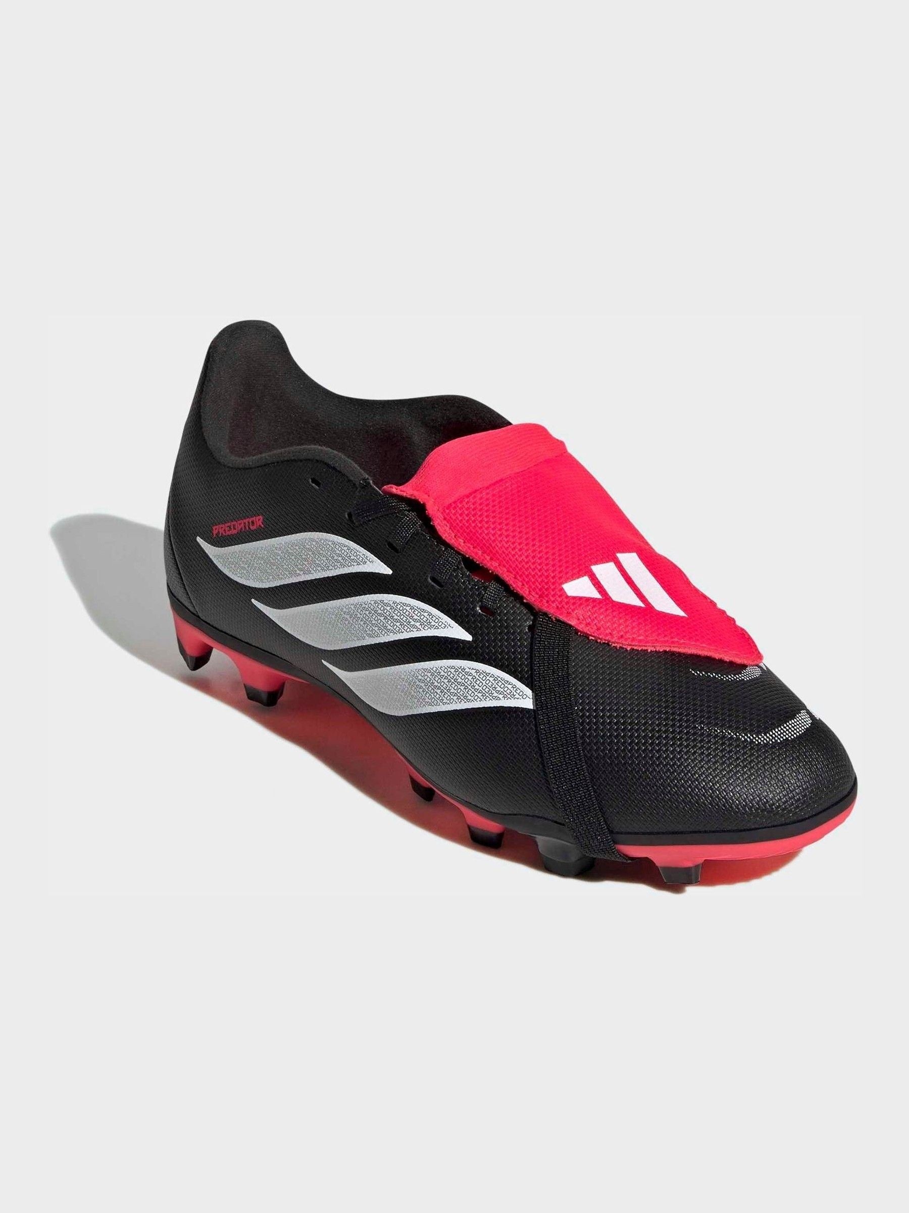 adidas Black Predator Club Fold-Over Tongue Firm Ground/Multi Ground Football Boots Kids image 10