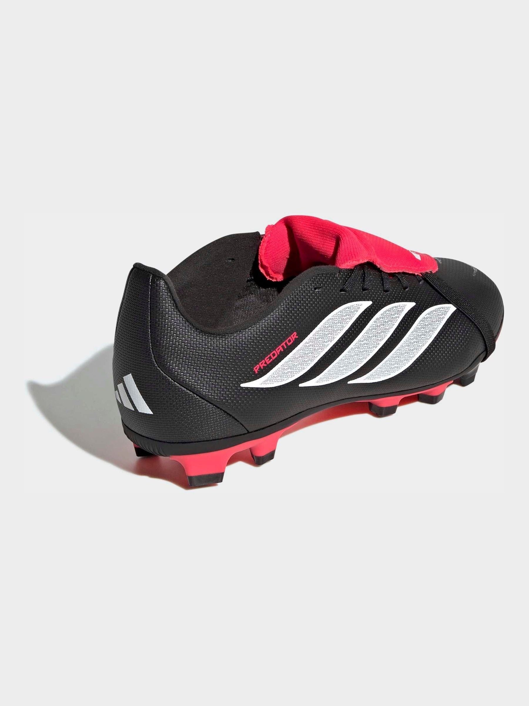adidas Black Predator Club Fold-Over Tongue Firm Ground/Multi Ground Football Boots Kids image 11