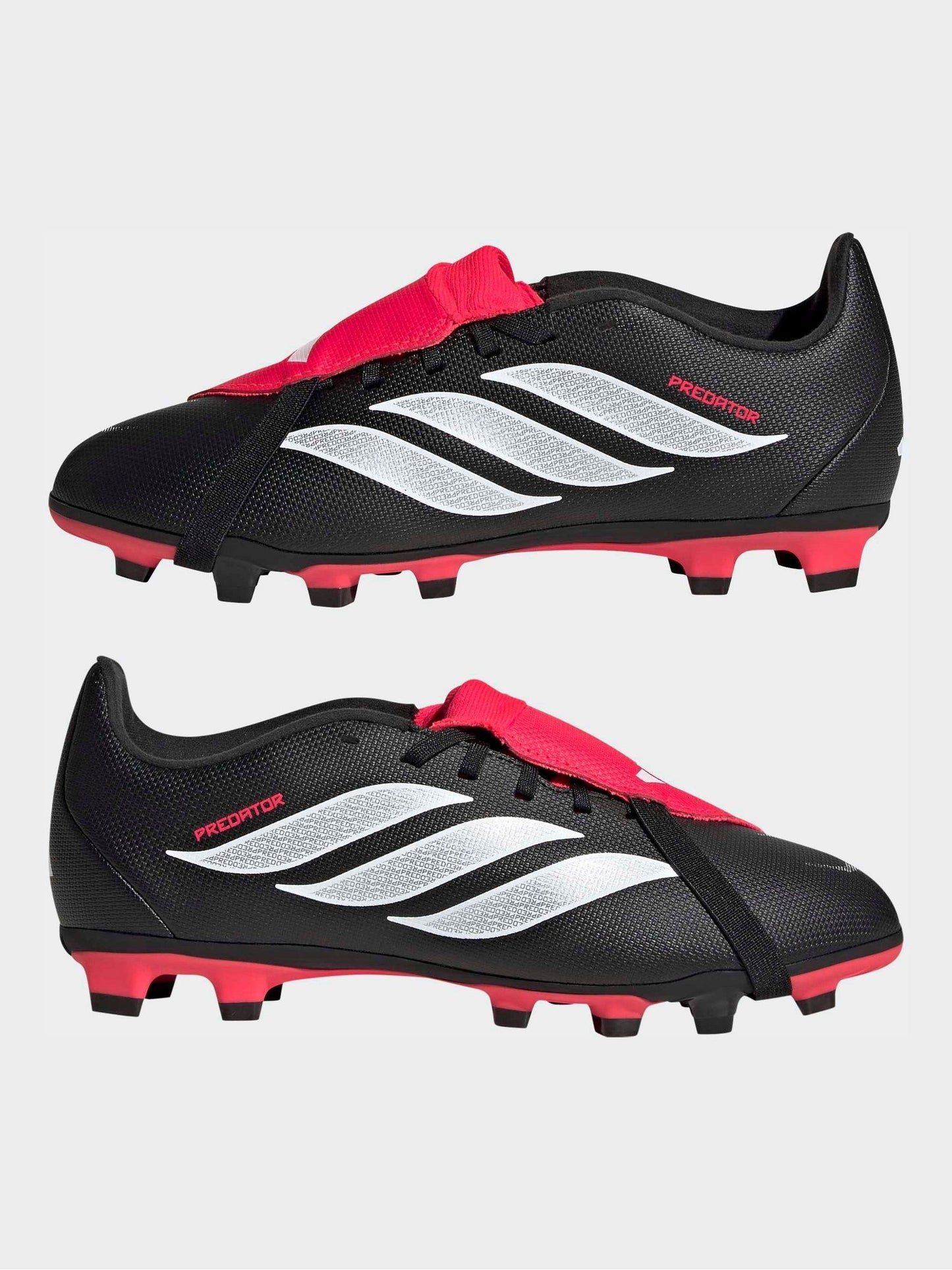 adidas Black Predator Club Fold-Over Tongue Firm Ground/Multi Ground Football Boots Kids image 2
