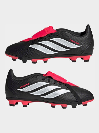 adidas Black Predator Club Fold-Over Tongue Firm Ground/Multi Ground Football Boots Kids image 2
