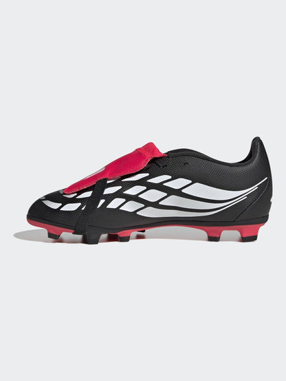 adidas Black Predator Club Fold-Over Tongue Firm Ground/Multi Ground Football Boots Kids image 9