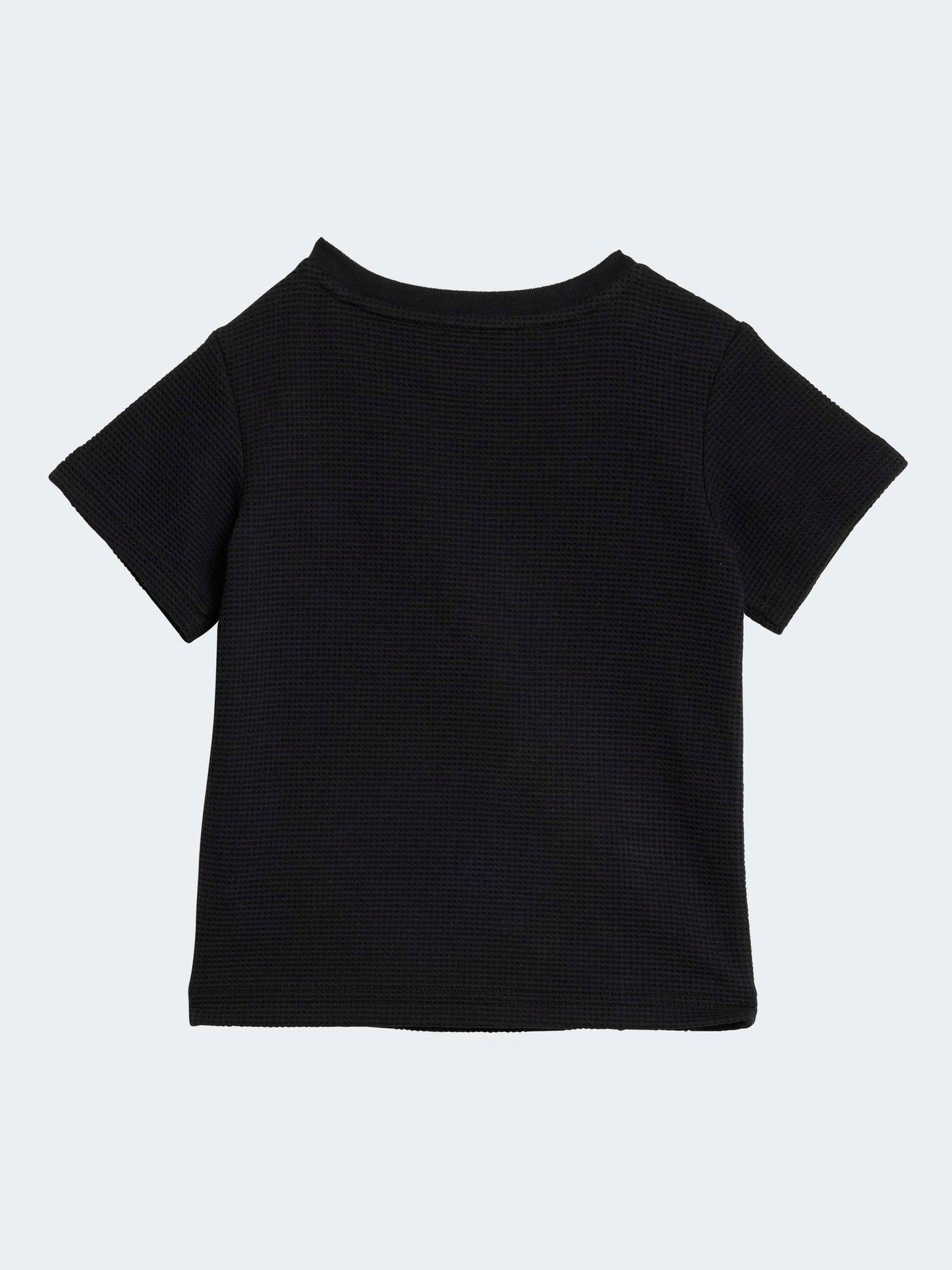 adidas Originals Black Waffle T-Shirt and Shorts Set image 3