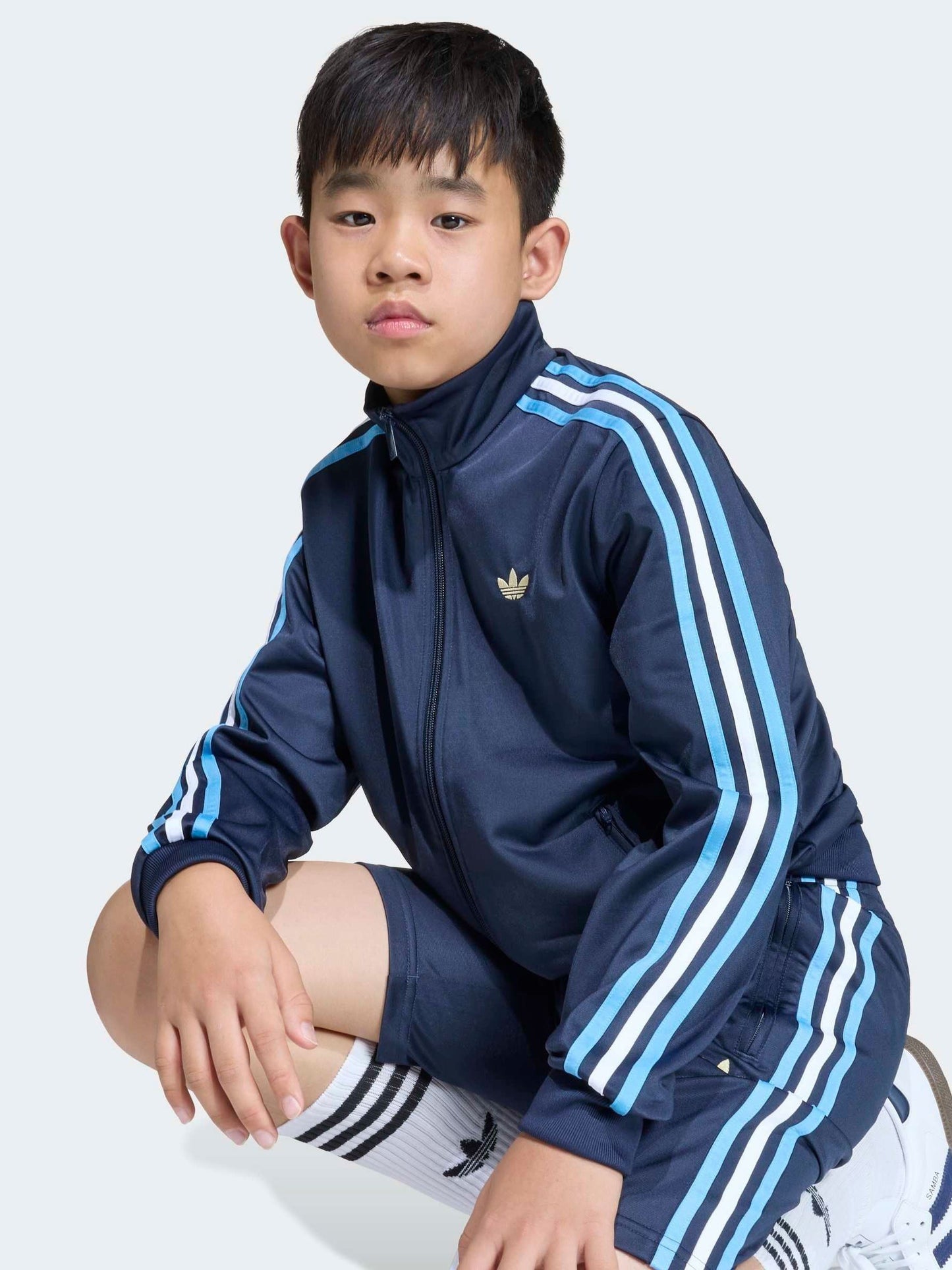 Dsiney Kidz - adidas originals Blue Firebird Oversized Jacket image 4