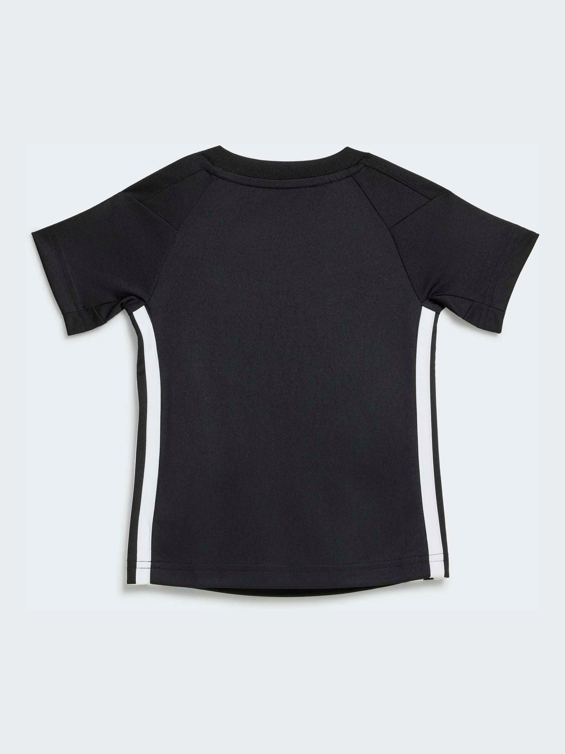 adidas Black Tiro Essentials Top and Shorts Infant Set image 3
