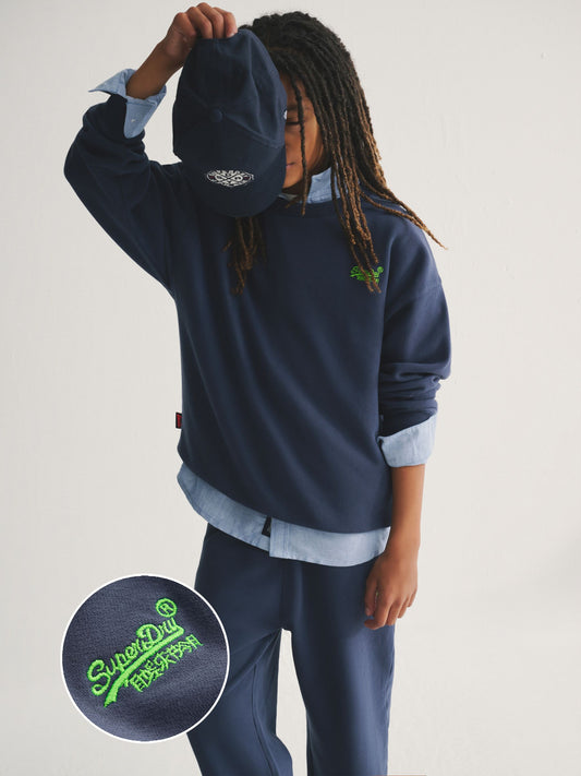 Superdry Blue/Yellow Sweat Top & Joggers Set image 1