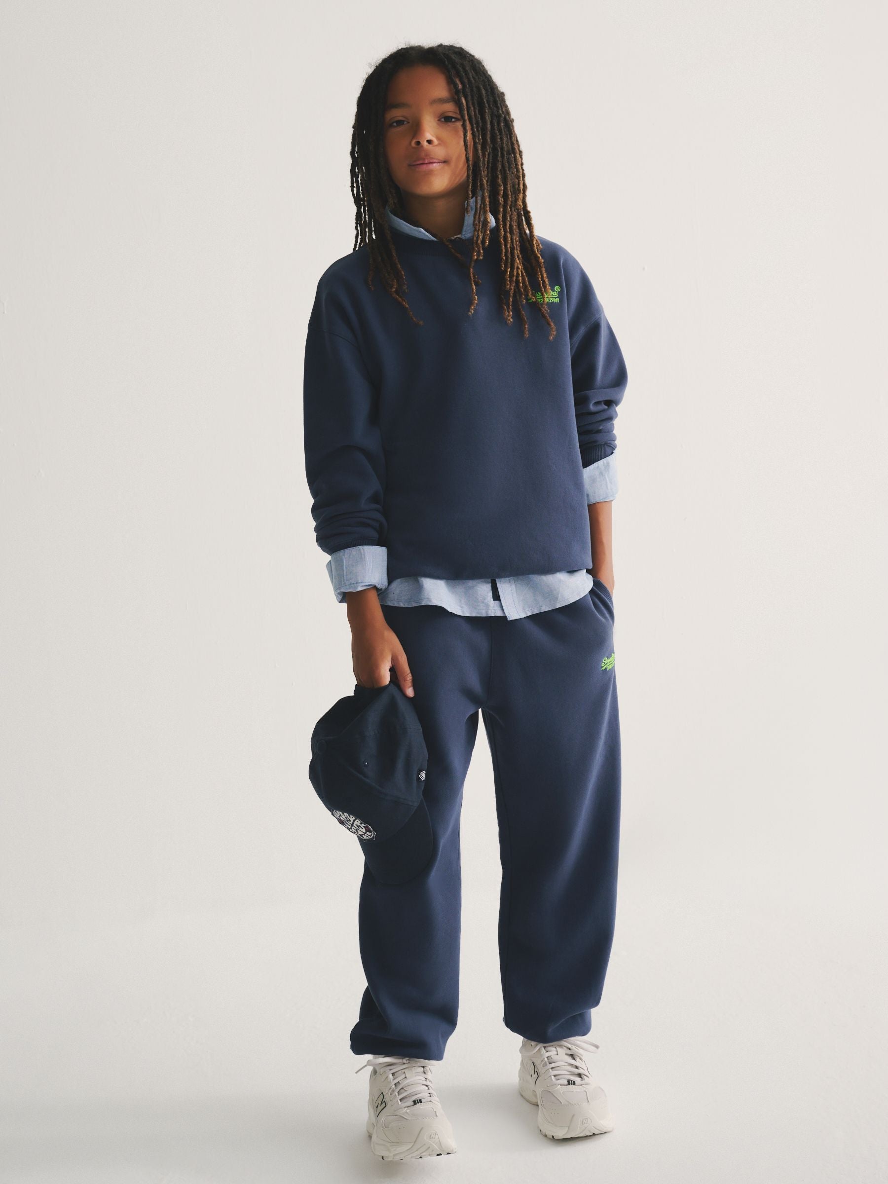 Superdry Blue/Yellow Sweat Top & Joggers Set image 3