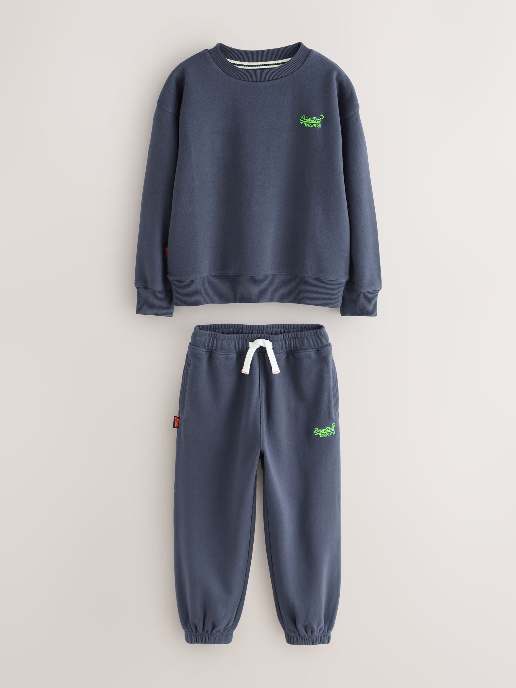 Superdry Blue/Yellow Sweat Top & Joggers Set image 7