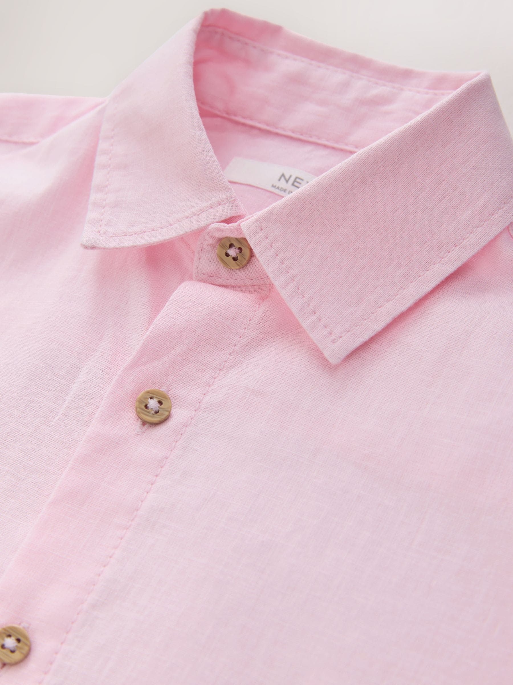 Dsiney Kidz - Pink Long Sleeve Relaxed Linen Blend Shirt (3-16yrs) image 3