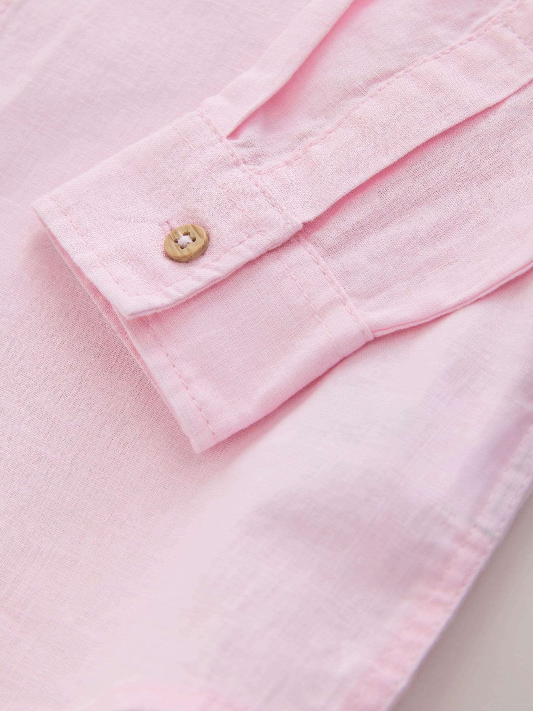 Dsiney Kidz - Pink Long Sleeve Relaxed Linen Blend Shirt (3-16yrs) image 4