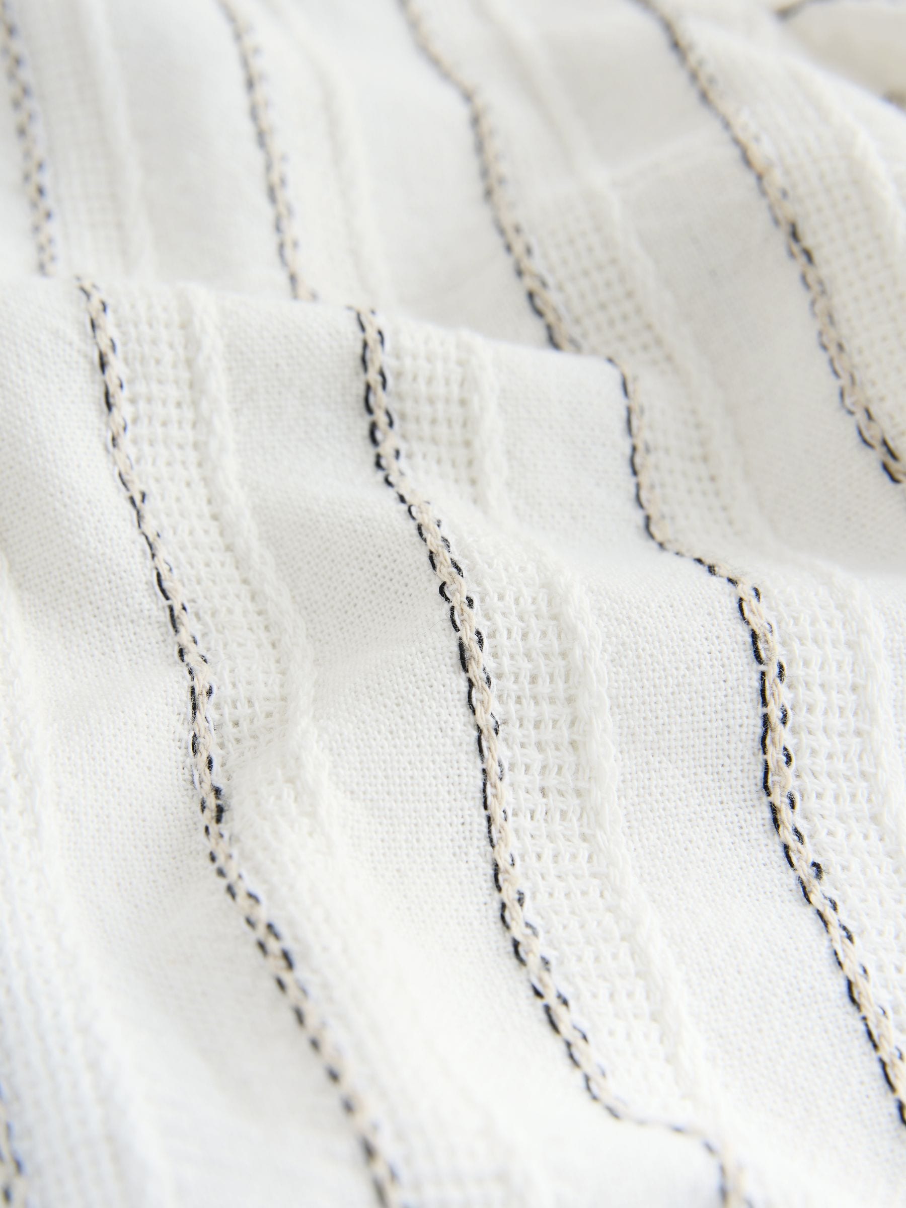 Dsiney Kidz - White Short Sleeve Textured Stripe Shirt and Shorts Set (3-16yrs) image 9