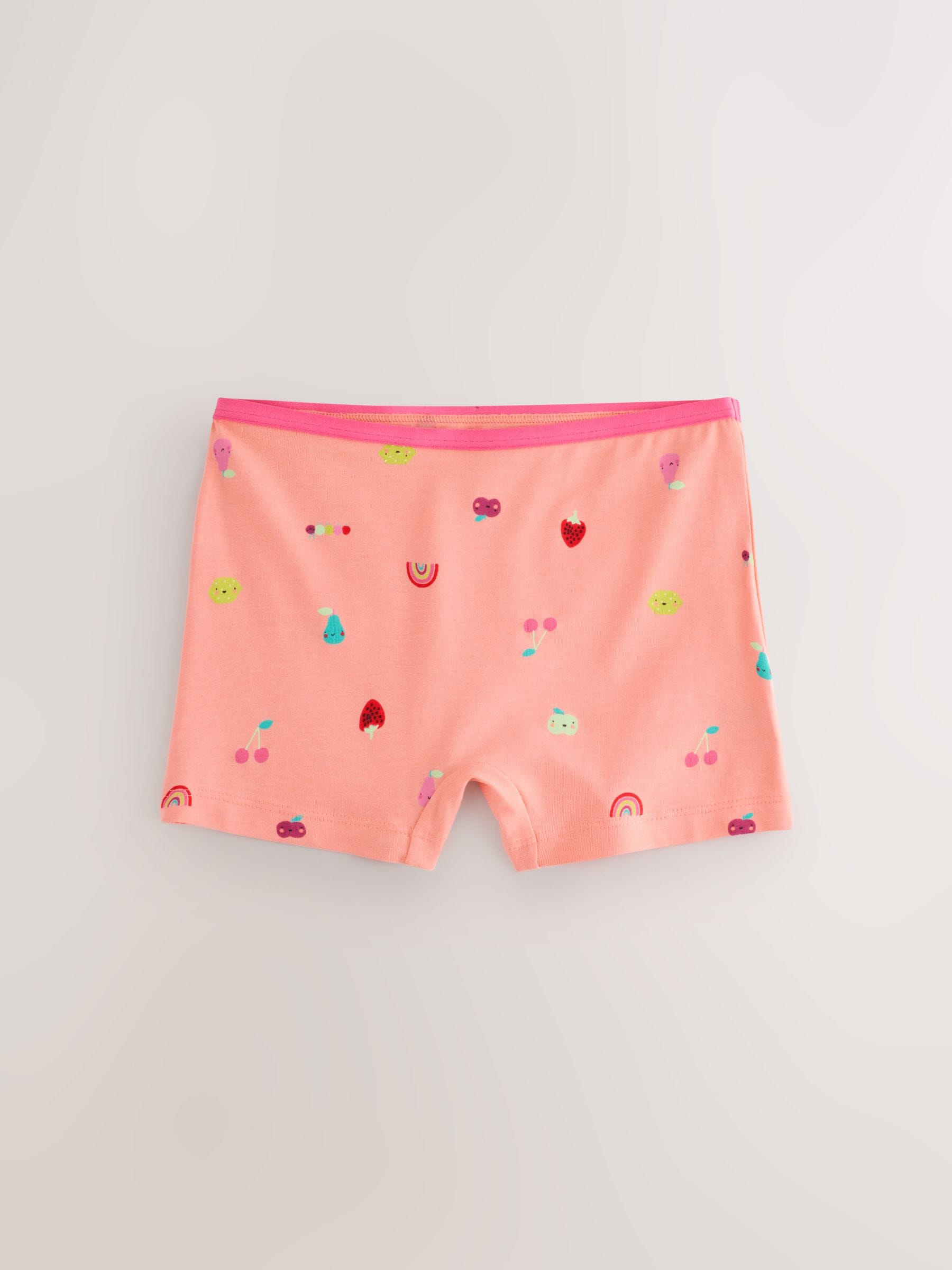Pink/Lilac Fruits Short Briefs 5 Pack (2-16yrs) image 2