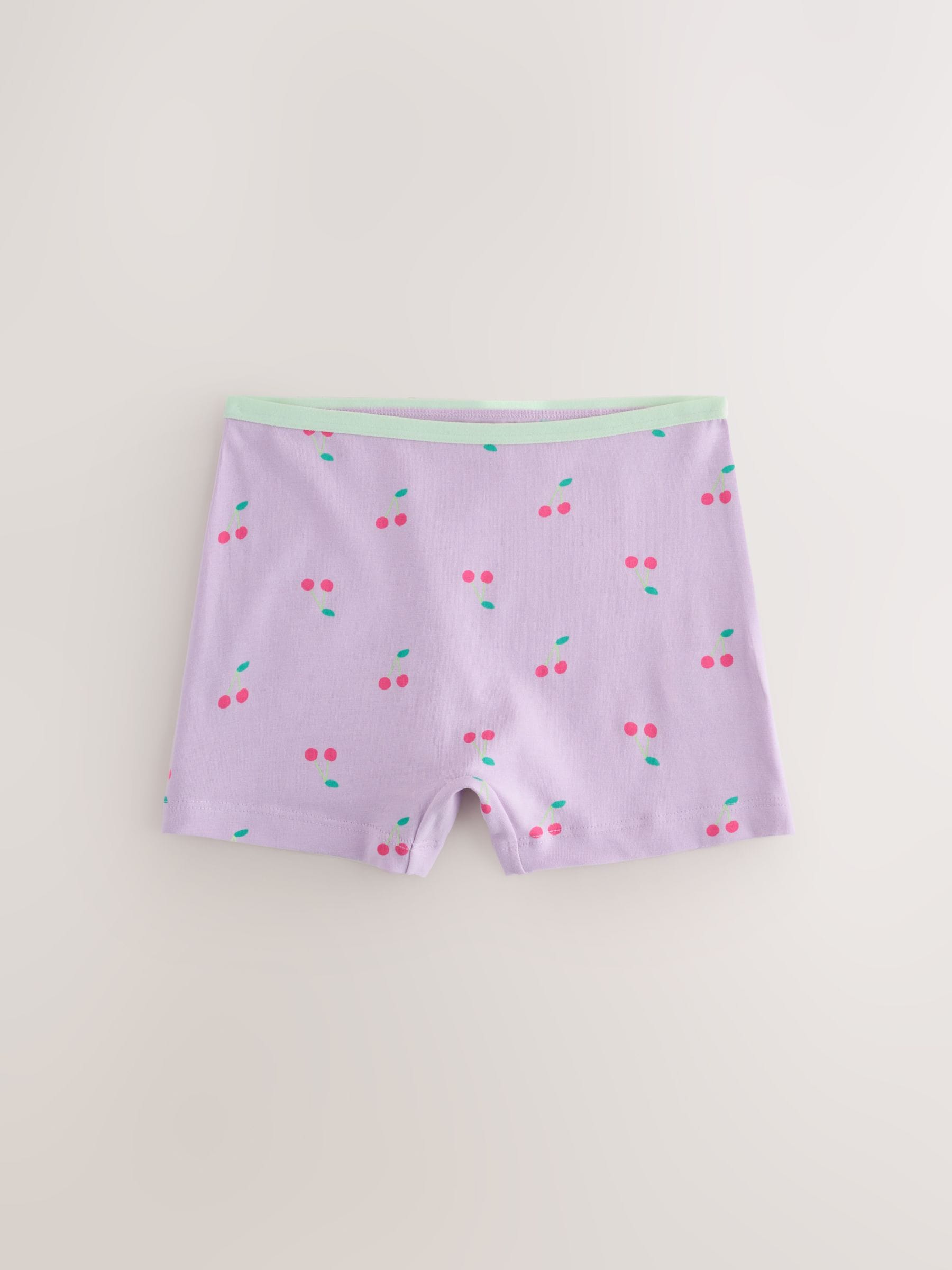 Pink/Lilac Fruits Short Briefs 5 Pack (2-16yrs) image 3