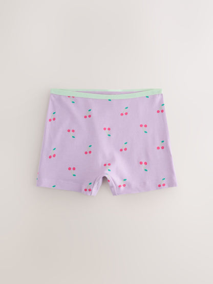 Pink/Lilac Fruits Short Briefs 5 Pack (2-16yrs) image 3