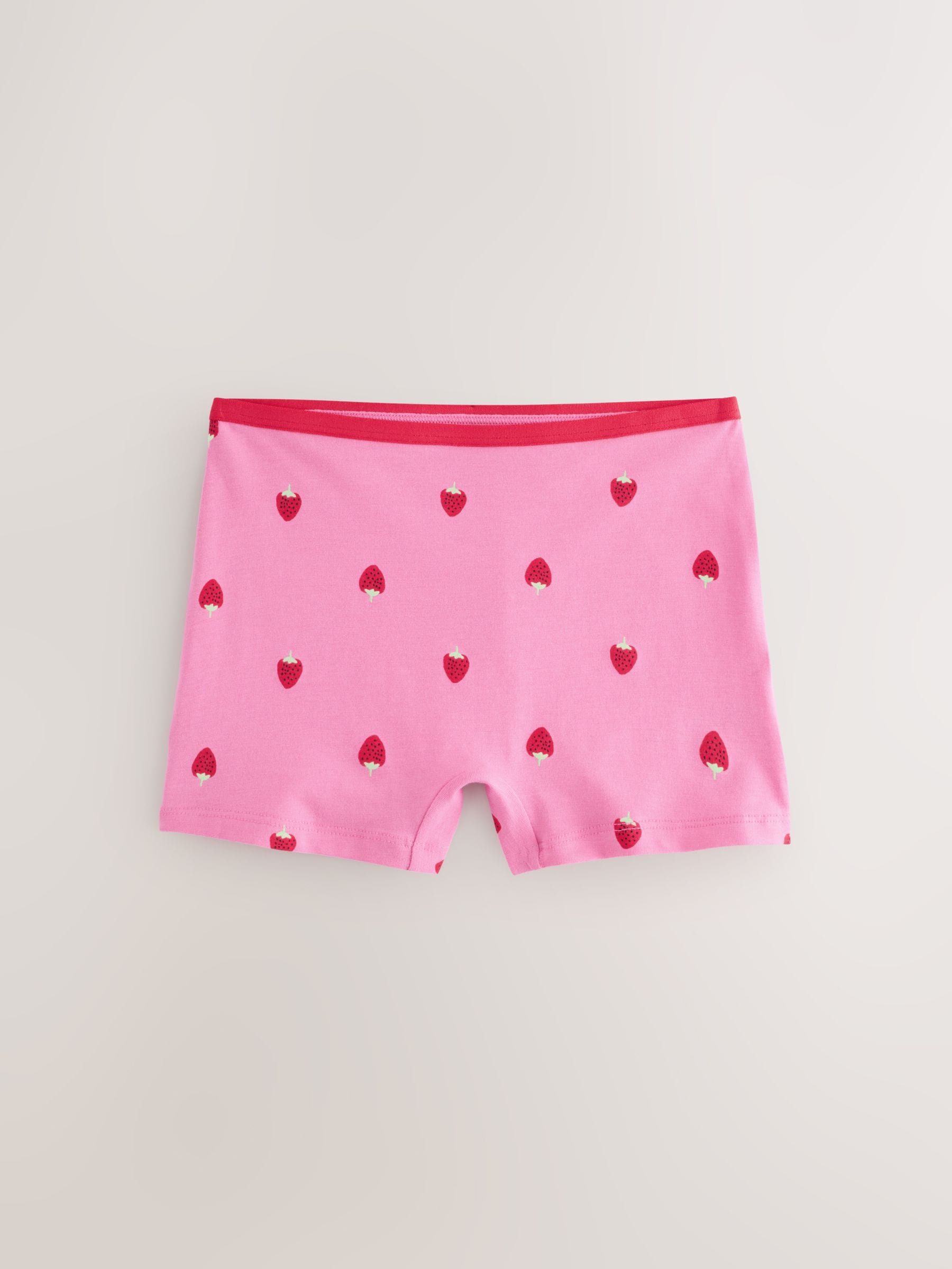 Pink/Lilac Fruits Short Briefs 5 Pack (2-16yrs) image 6