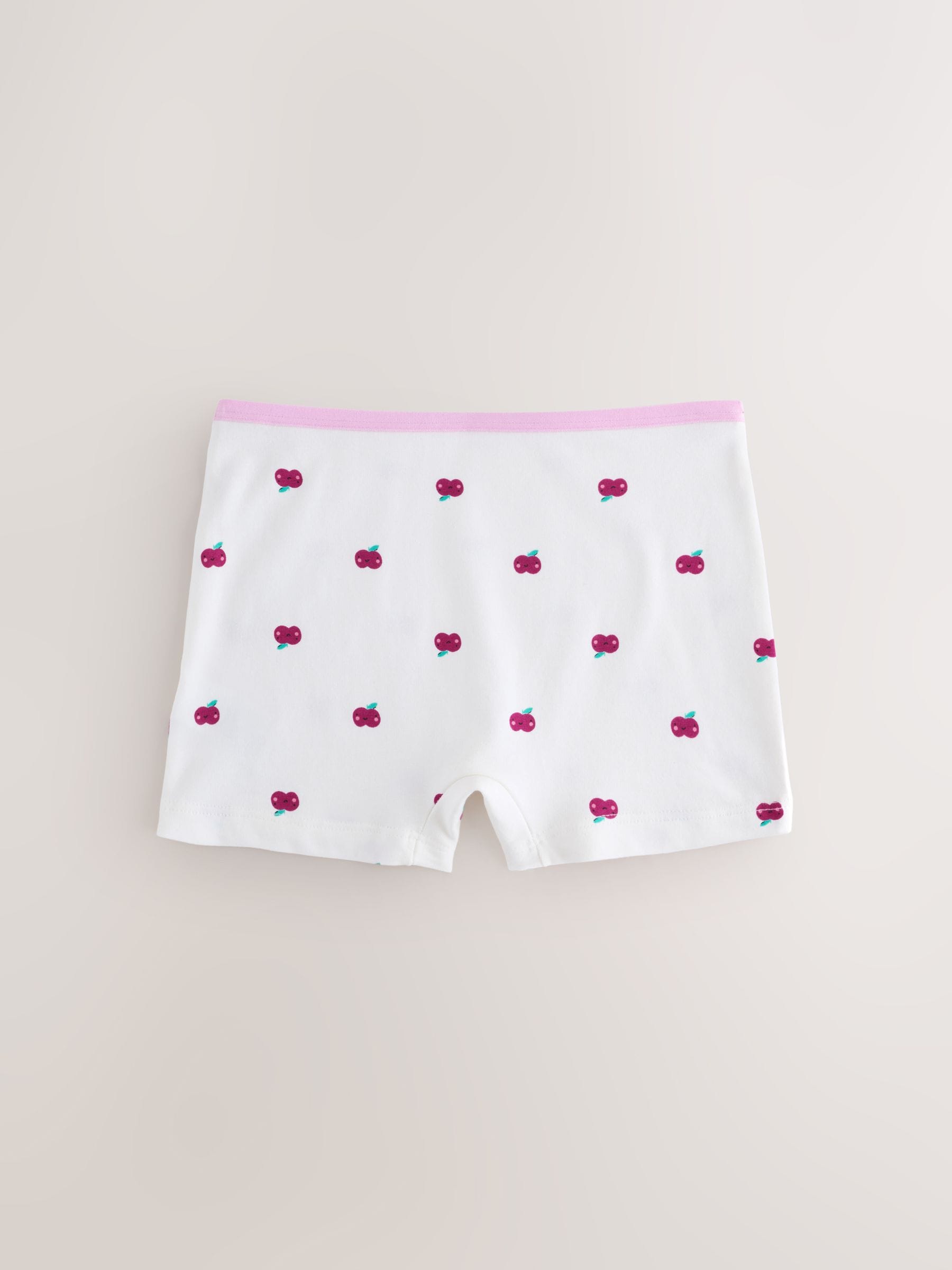 Pink/Lilac Fruits Short Briefs 5 Pack (2-16yrs) image 7