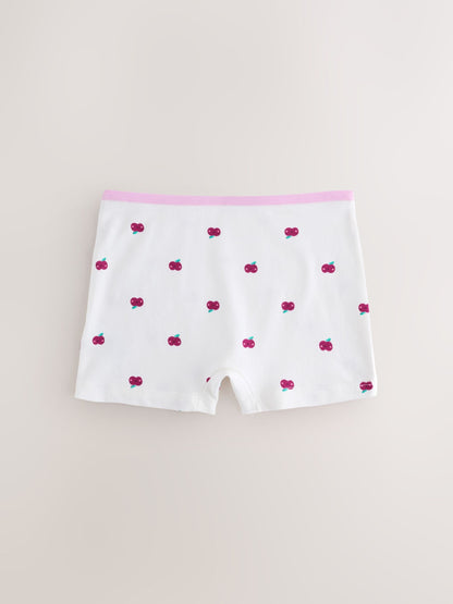 Pink/Lilac Fruits Short Briefs 5 Pack (2-16yrs) image 7