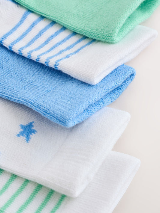 Green baby socks 5 pack (0mths-2yrs) image 3