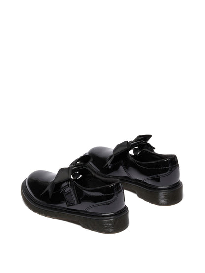 Dr. Martens Black Junior Polley Ii Bow Patent Lamper Shoes image 3