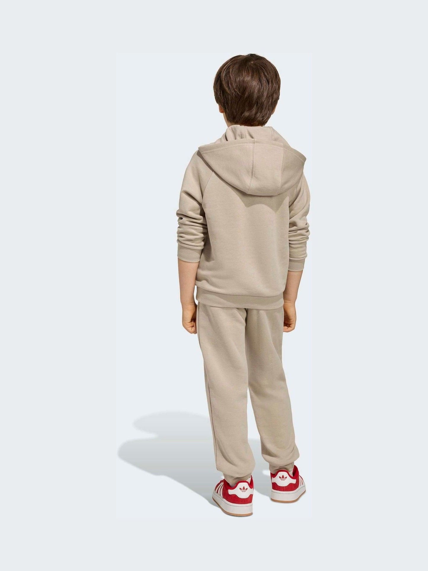 adidas originals Brown Trefoil Hoodie and Jogger Little Kids Set image 2