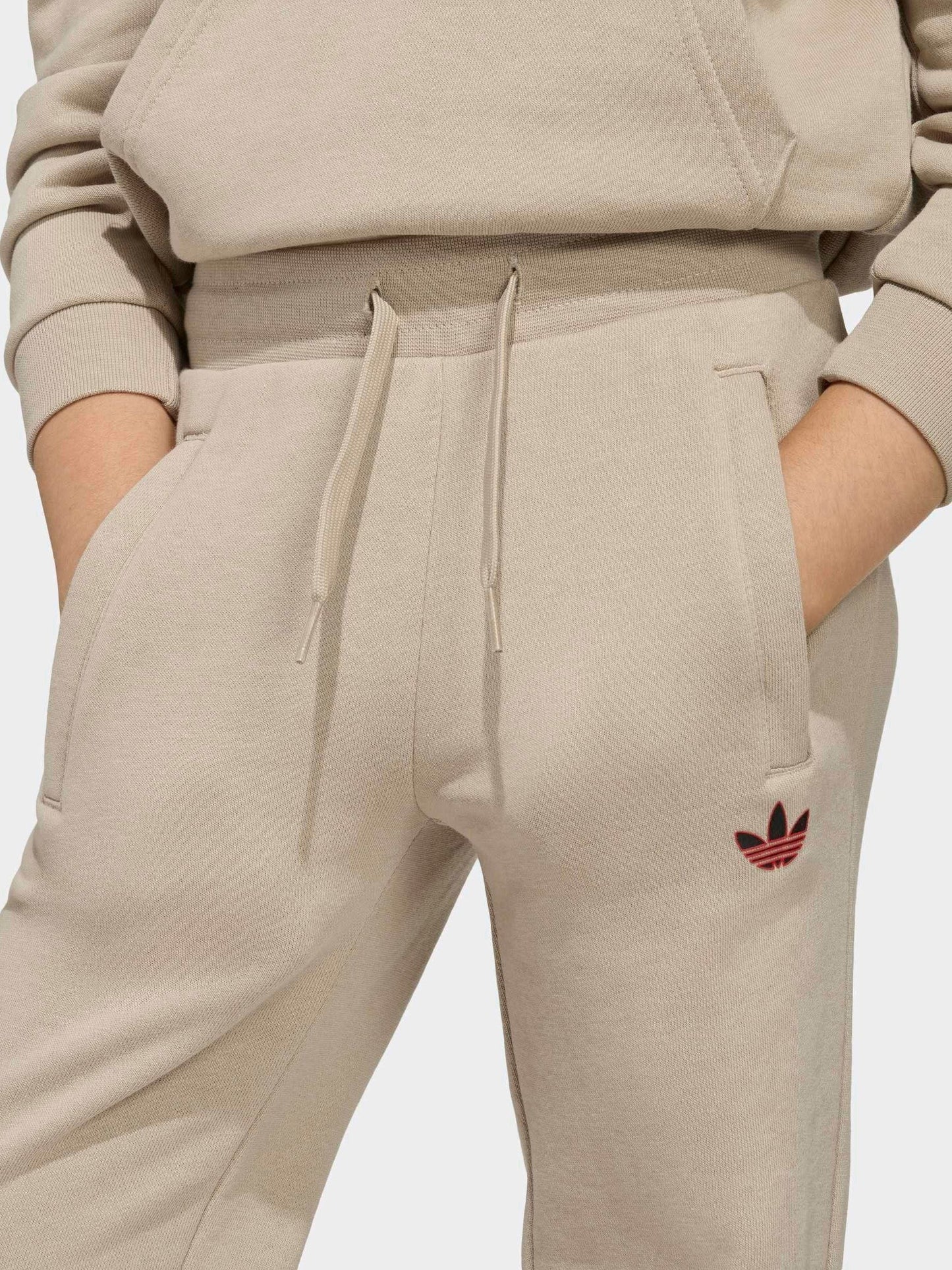 adidas originals Brown Trefoil Hoodie and Jogger Little Kids Set image 5