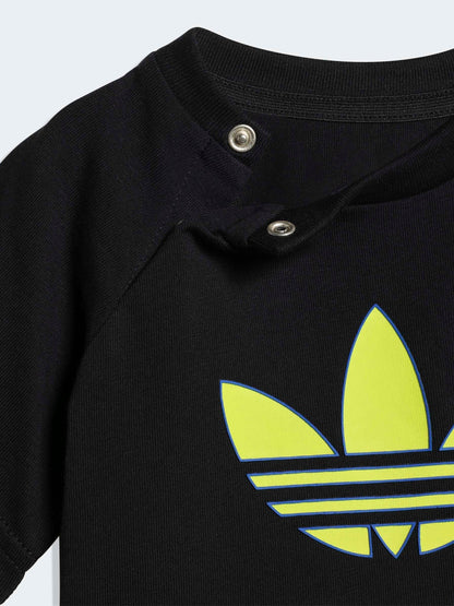 adidas Originals Black Trefoil Top and Shorts Infant Set image 4