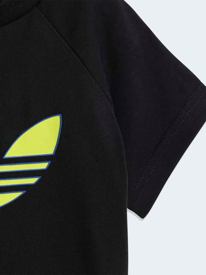 adidas Originals Black Trefoil Top and Shorts Infant Set image 5