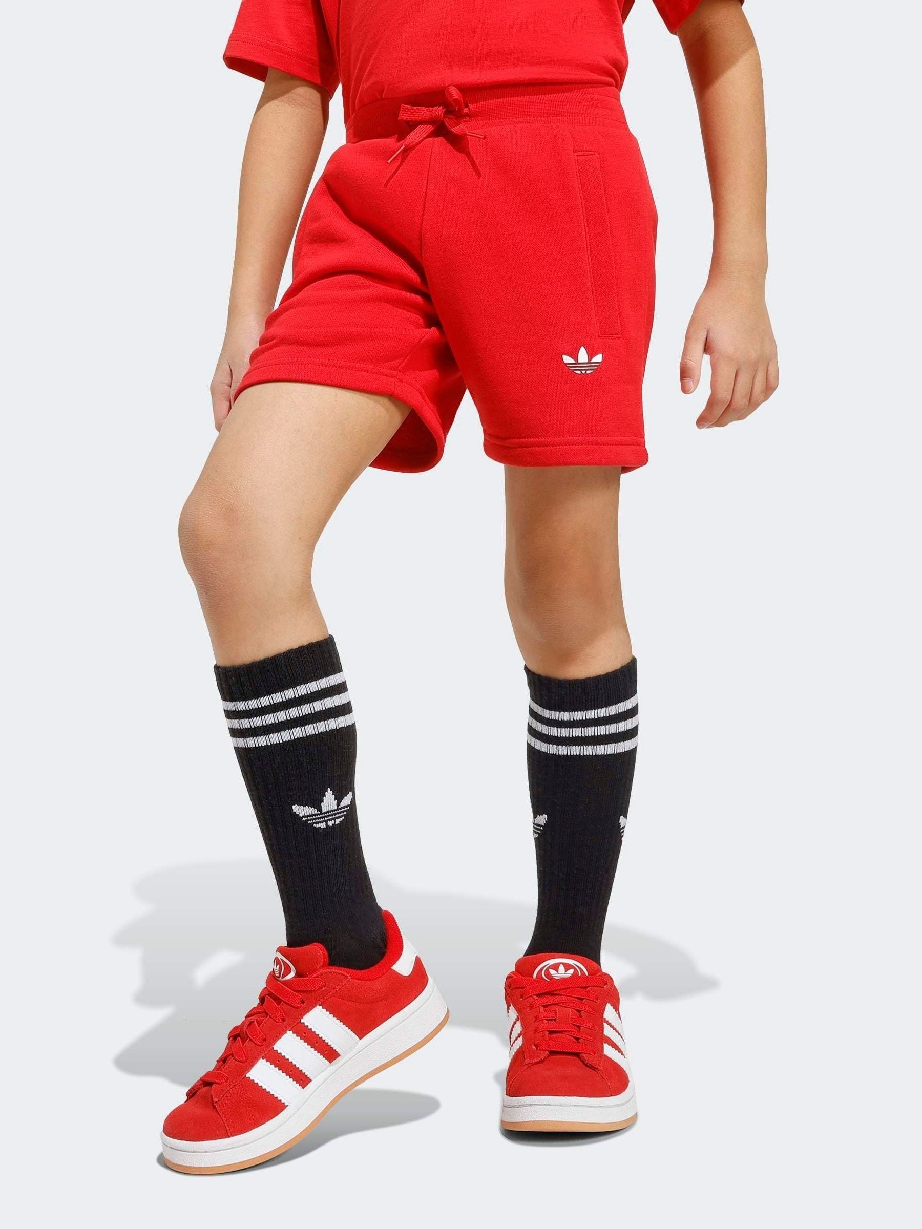 adidas Originals Red Trefoil T-Shirt and Shorts Little Kids Set image 4