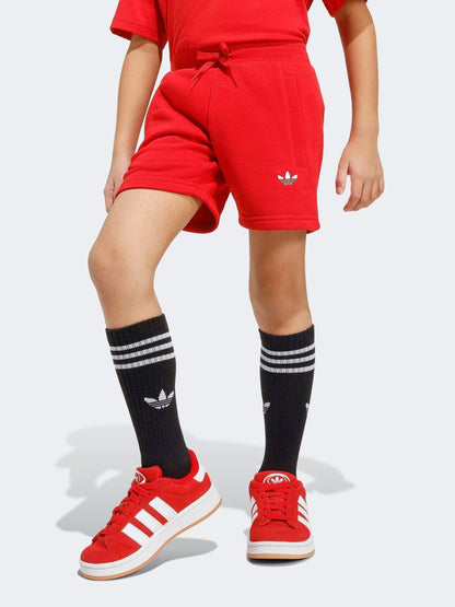 adidas Originals Red Trefoil T-Shirt and Shorts Little Kids Set image 4