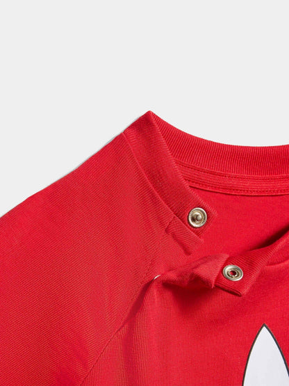 adidas Originals Red Trefoil Top and Shorts Infant Set image 6