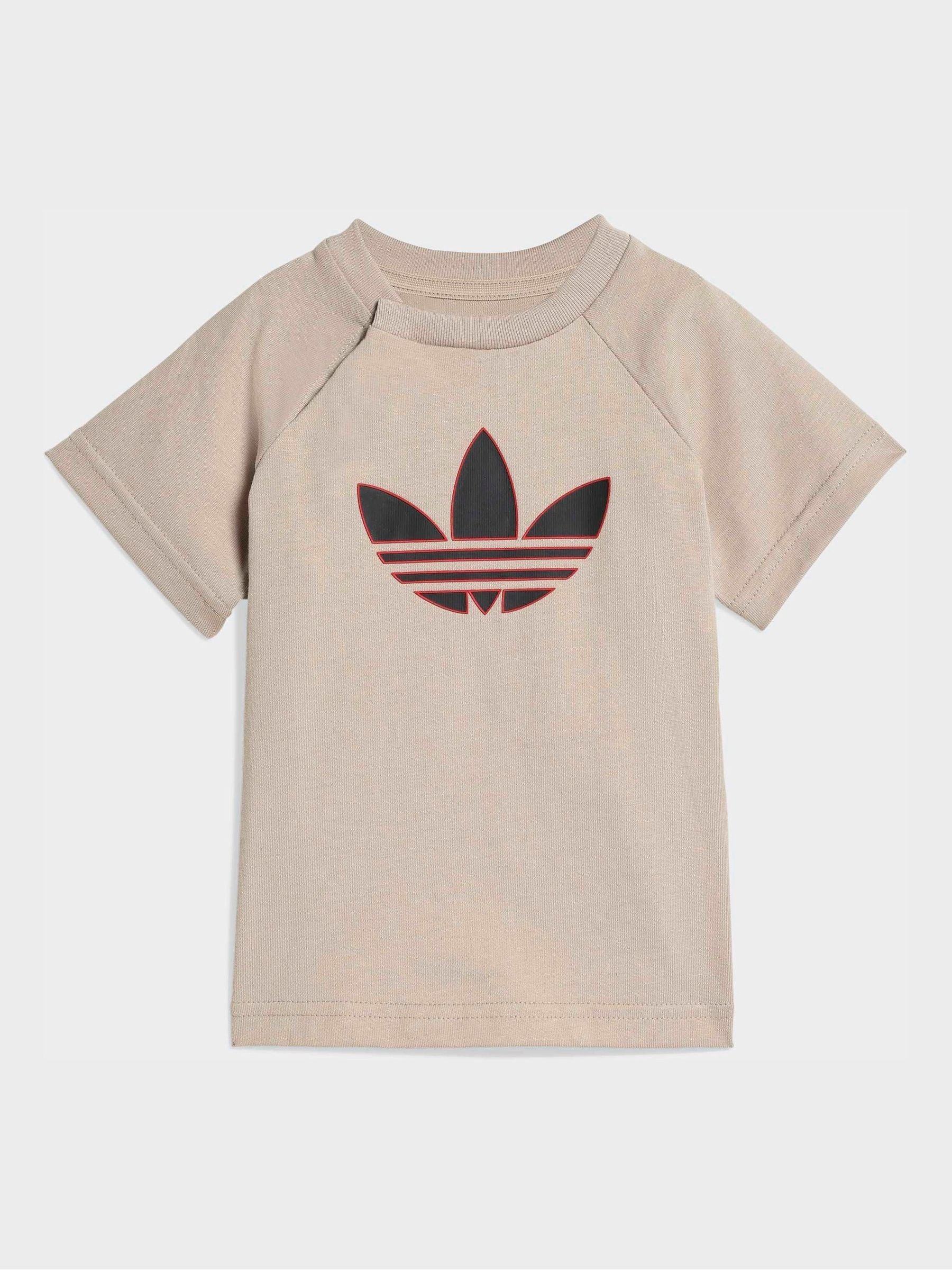 adidas Originals Neutral Trefoil Top and Shorts Infant Set image 2
