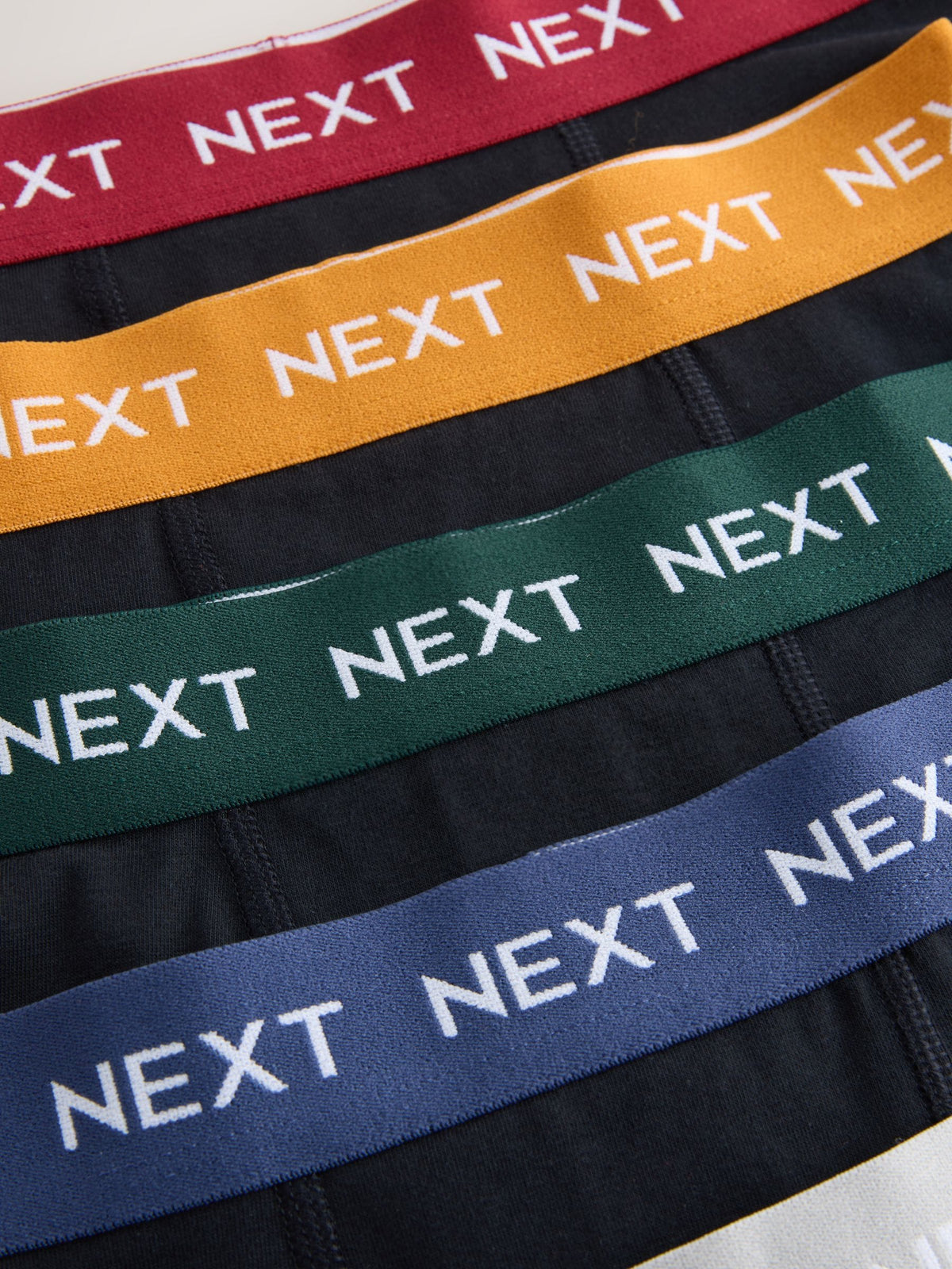 Dsiney Kidz - Black with Autumnal Coloured Waistbands Trunks 5 Pack (1.5-16yrs) image 8