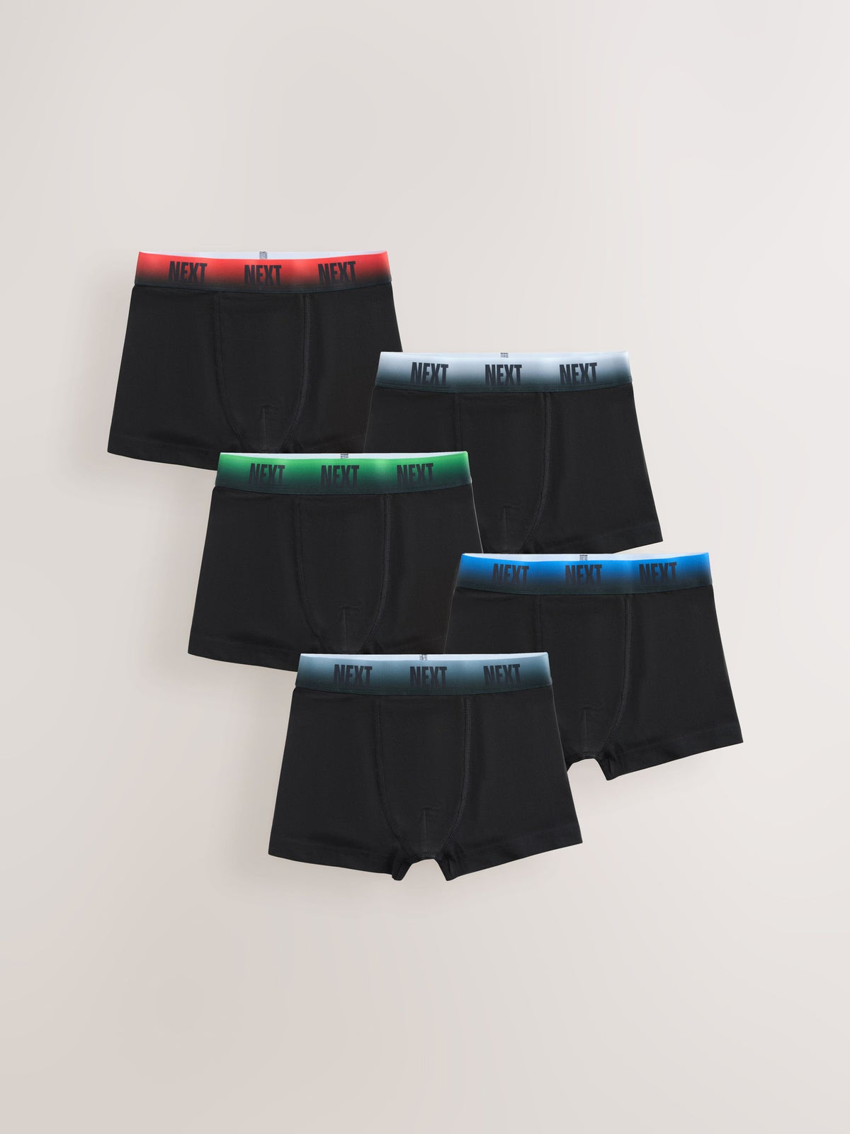 Dsiney Kidz - Black with Ombre Waistband Trunks 5 Pack (1.5-16yrs) image 1