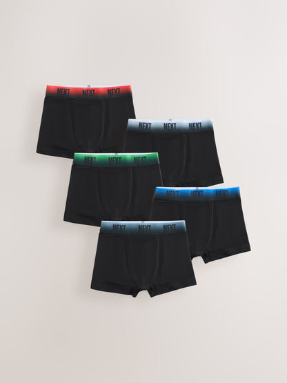 Dsiney Kidz - Black with Ombre Waistband Trunks 5 Pack (1.5-16yrs) image 1