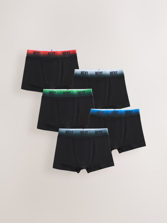 Dsiney Kidz - Black with Ombre Waistband Trunks 5 Pack (1.5-16yrs) image 1