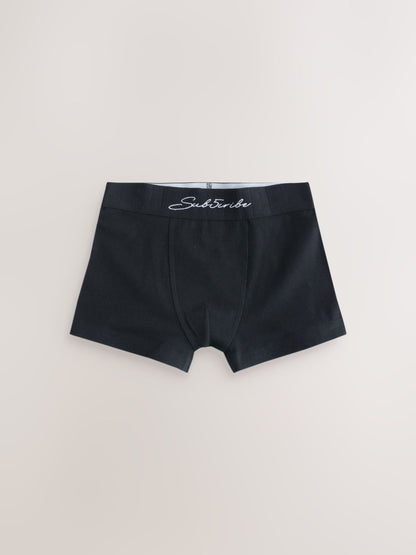 Dsiney Kidz - Black Subscribe Waistband Trunks 7 Pack (2-16yrs) image 2