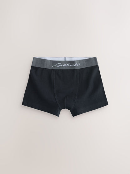 Dsiney Kidz - Black Subscribe Waistband Trunks 7 Pack (2-16yrs) image 5