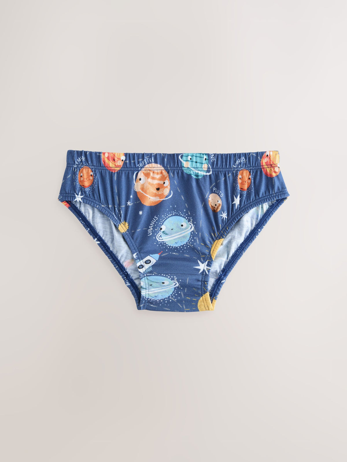 Dsiney Kidz - Navy Space Cotton Printed Briefs 5 Pack (1.5-10yrs) image 2