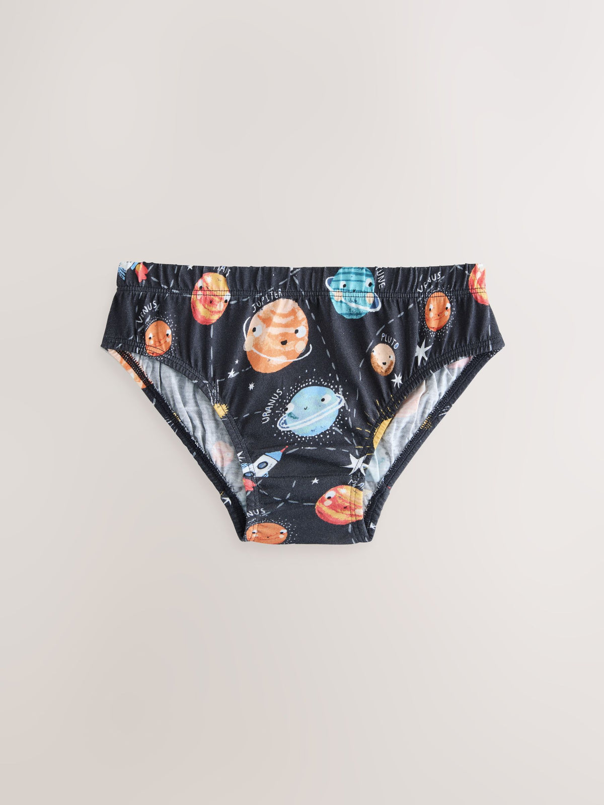 Dsiney Kidz - Navy Space Cotton Printed Briefs 5 Pack (1.5-10yrs) image 3
