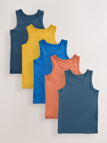 Dsiney Kidz - Warm Terracotta Vests 5 Pack (1.5-16yrs) image 1