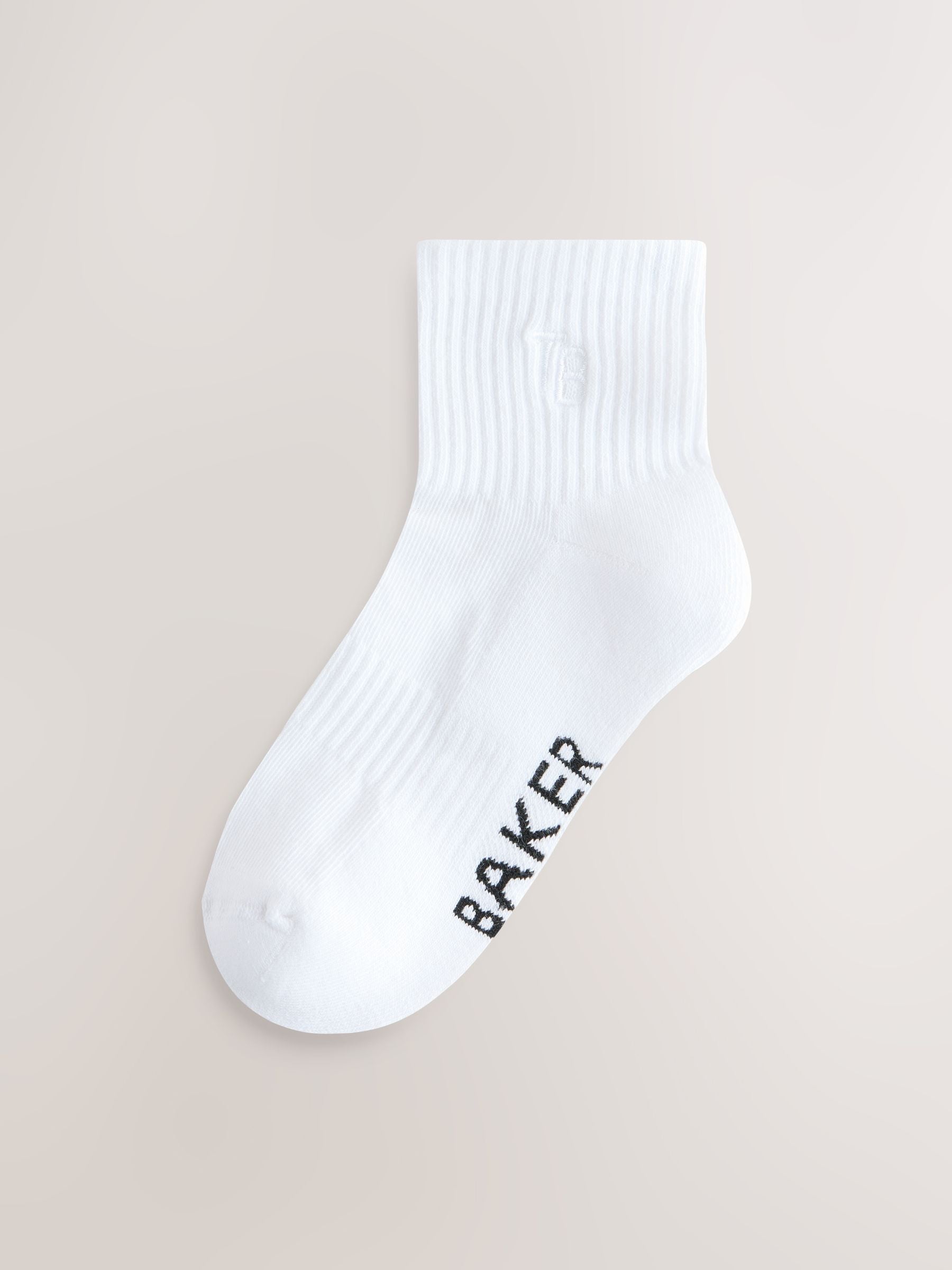 Baker by Ted Baker Ribbed Cushioned Sole Socks 6 Pack image 4