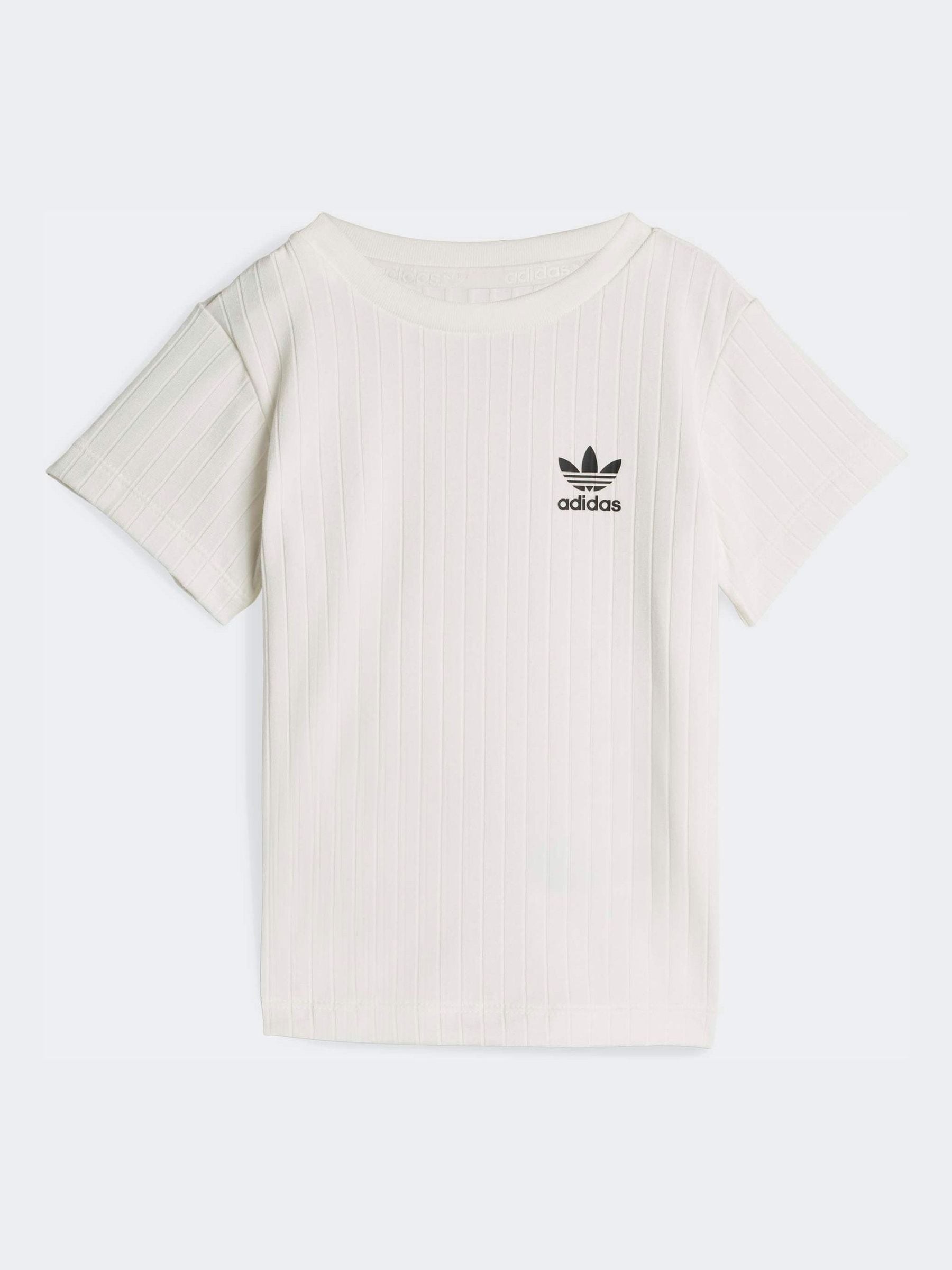 adidas Originals Green T-Shirt and Shorts Wide Rib Infant Set image 2