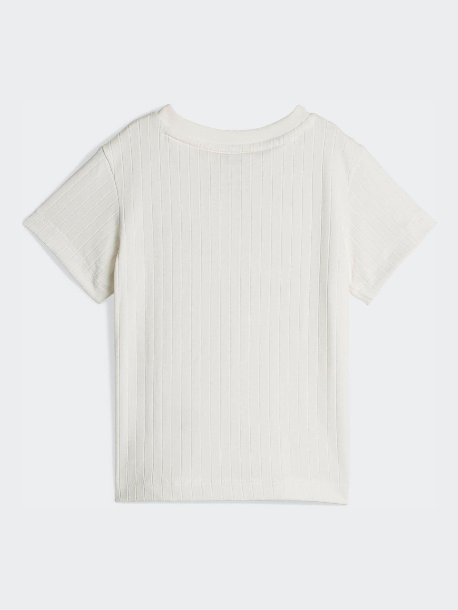adidas Originals Green T-Shirt and Shorts Wide Rib Infant Set image 3