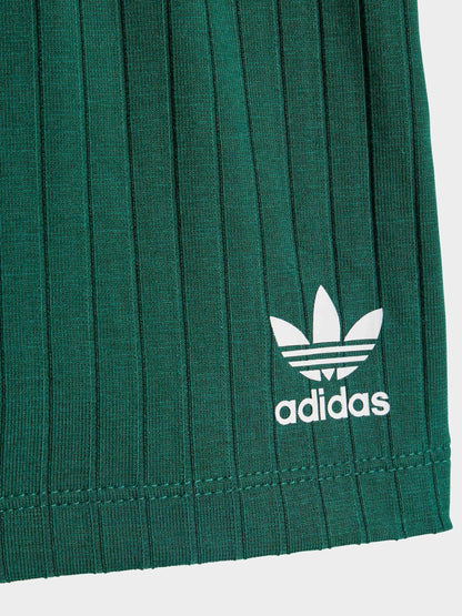 adidas Originals Green T-Shirt and Shorts Wide Rib Infant Set image 6