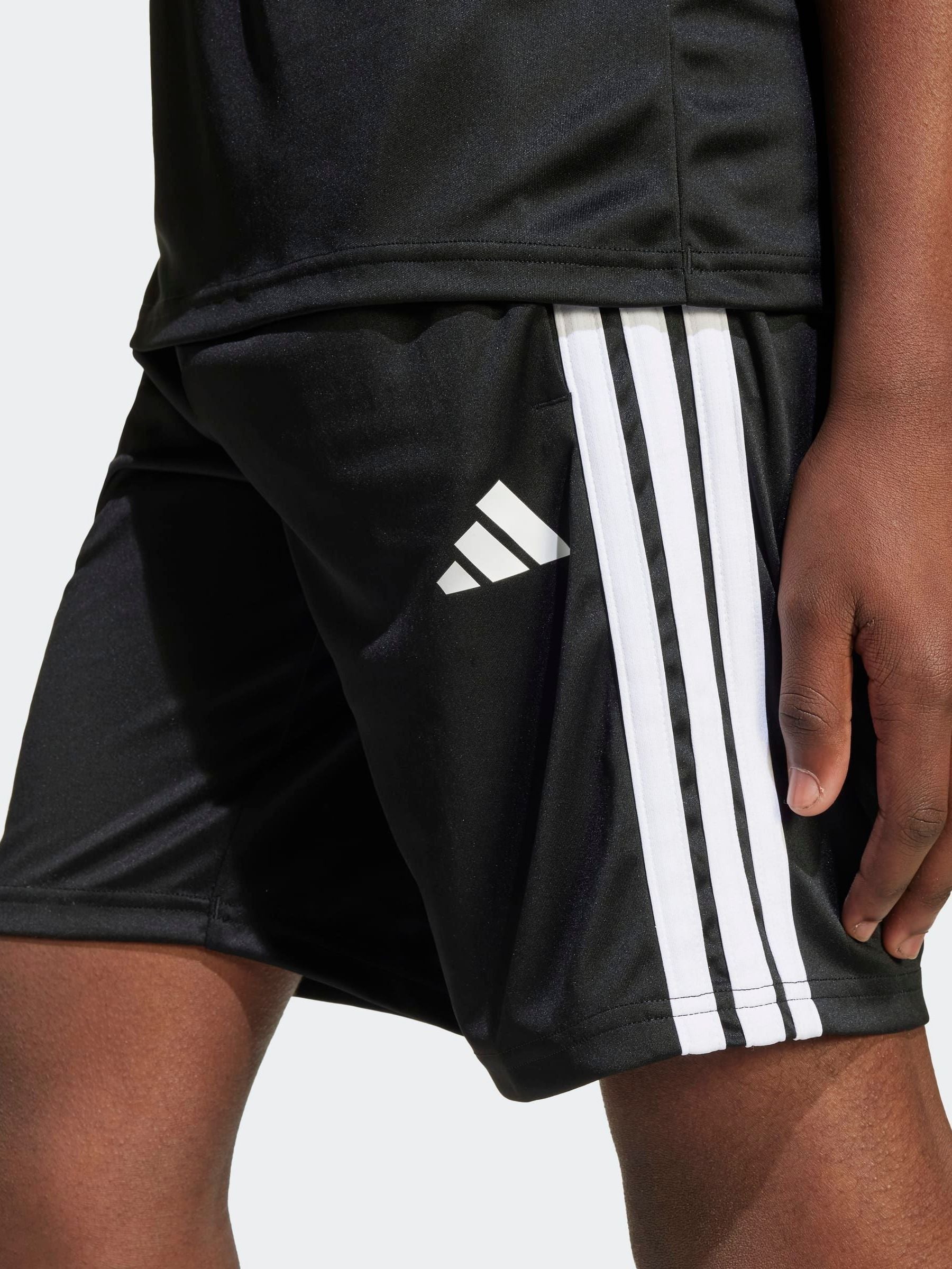 Dsiney Kidz - adidas Black/White Train Essentials 3-Stripes Kids T-Shirt & Shorts Set image 4