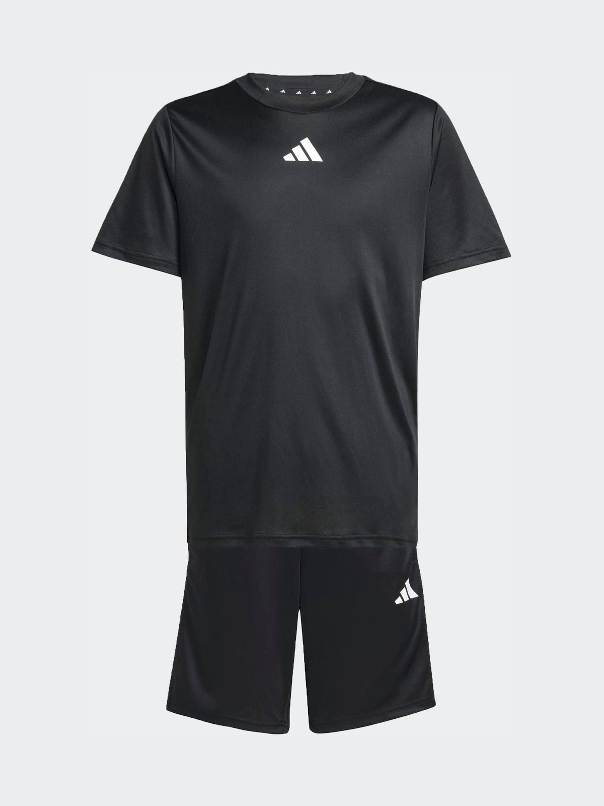 Dsiney Kidz - adidas Black/White Train Essentials 3-Stripes Kids T-Shirt & Shorts Set image 6