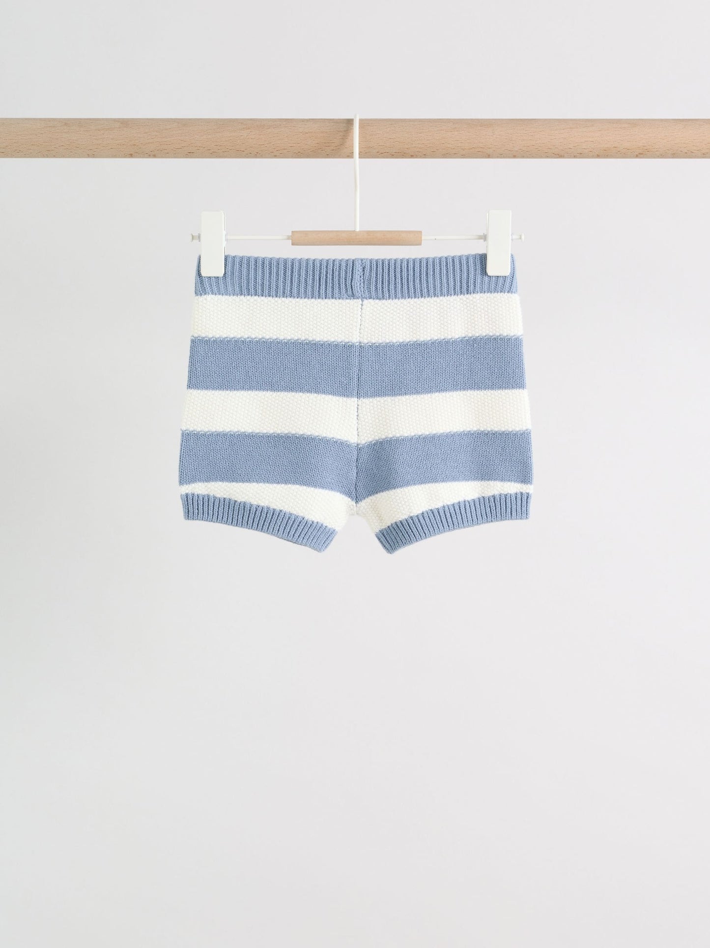 Blue Nautical Stripe Knitted Top and Shorts Baby Set (0mths-2yrs) image 3
